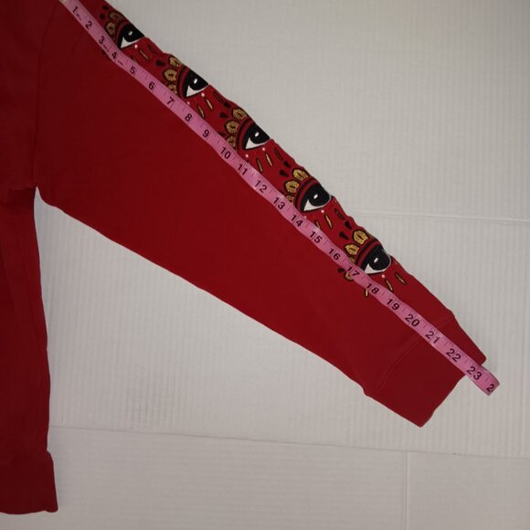 KENZO RED EYE EMBROIDERY HOODIE SWEATSHIRT - Picture 4 of 15